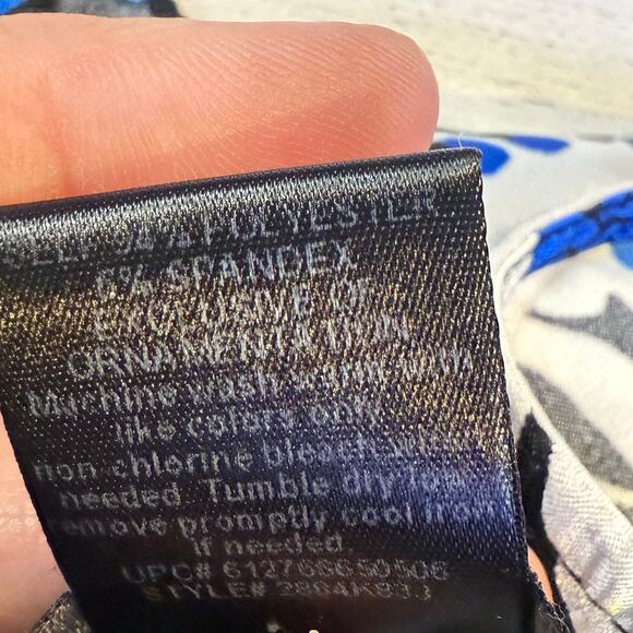 VTG My Michelle y2k Large satin white blue floral babydoll whimsygoth coquette - Picture 6 of 8